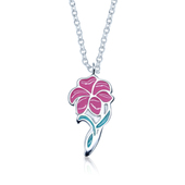 Softly Flower Silver Necklace SPE-3369 (CO14+CO15)